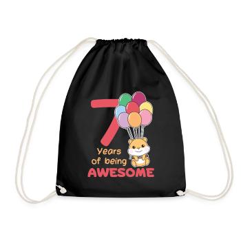 Hamster pour les enfants de 7 ans de sept ans - Sac de sport léger - noir - Devant