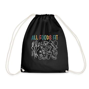 Dietitian All Foods Fit Health Coach Dietitians - Drawstring Bag - black - Front
