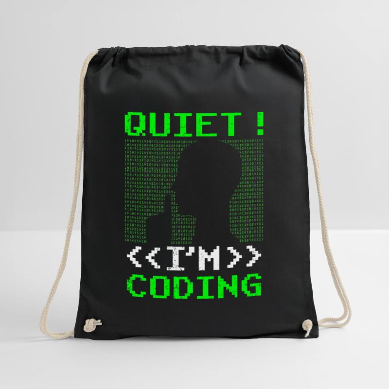 Leise Ich Programmiere Coding Coder Programmieren Turnbeutel
