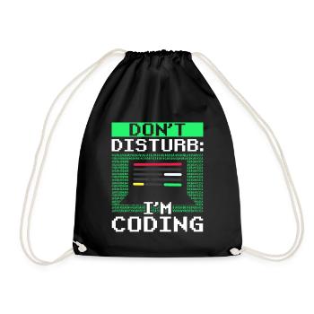 Don't bother: I program Coding Coder - Drawstring Bag - black - Front