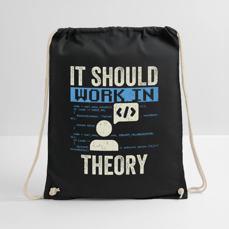In theory, it should work code coding Drawstring Bag