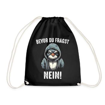 Pinguin Zwergpinguine Kaiserpinguin - Turnbeutel - Schwarz - Vorne
