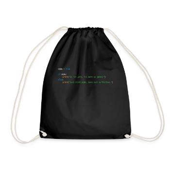 Programmierer Informatiker Nerd Softwareingenieur - Turnbeutel - Schwarz - Vorne