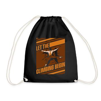 Let The Climbing Begin Bouldering Speed Climbing - Drawstring Bag - black - Front