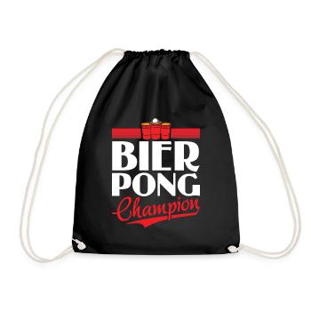 Beer Pong Champion - Beer Pong Booze Beer Pong - Drawstring Bag - black - Front