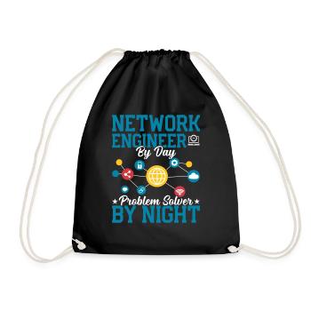 Network Technician Problem Solver Administrator - Drawstring Bag - black - Front