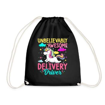 Ingenious delivery driver appreciation expert - Drawstring Bag - black - Front
