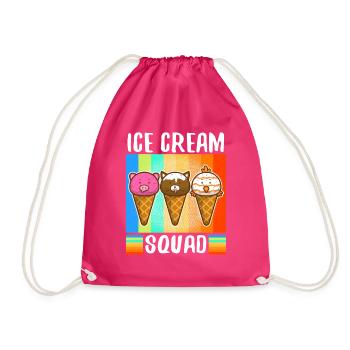 Escouade de crème glacée - Sac de sport léger - fuchsia - Devant