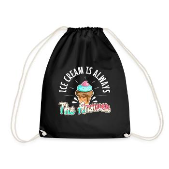 La crème glacée est toujours la réponse - Sac de sport léger - noir - Devant