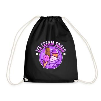 Escouade de crème glacée - Sac de sport léger - noir - Devant