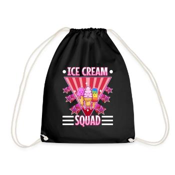 Escouade de crème glacée - Sac de sport léger - noir - Devant