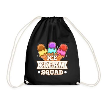 Escouade de crème glacée - Sac de sport léger - noir - Devant