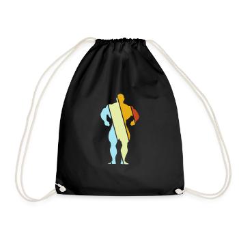 Musculation Rétro - Sac de sport léger - noir - Devant