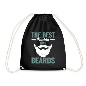 Daddy Fathers Day - The Best Daddy Have Beards - Drawstring Bag - black - Front