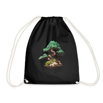 bonsai Japanese Art - Drawstring Bag - black - Front