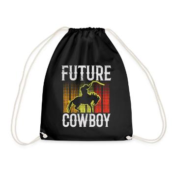 Future Cowboy Sayings Cowboys Texas Cute - Drawstring Bag - black - Front