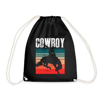Cowboy Sayings Cute Cowboys Texas - Drawstring Bag - black - Front