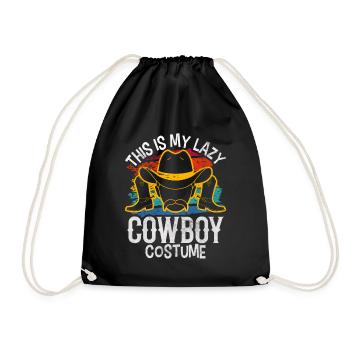 Das Ist Mein Fauler Cowboy Kostüm Süß Cowboys - Turnbeutel - Schwarz - Vorne