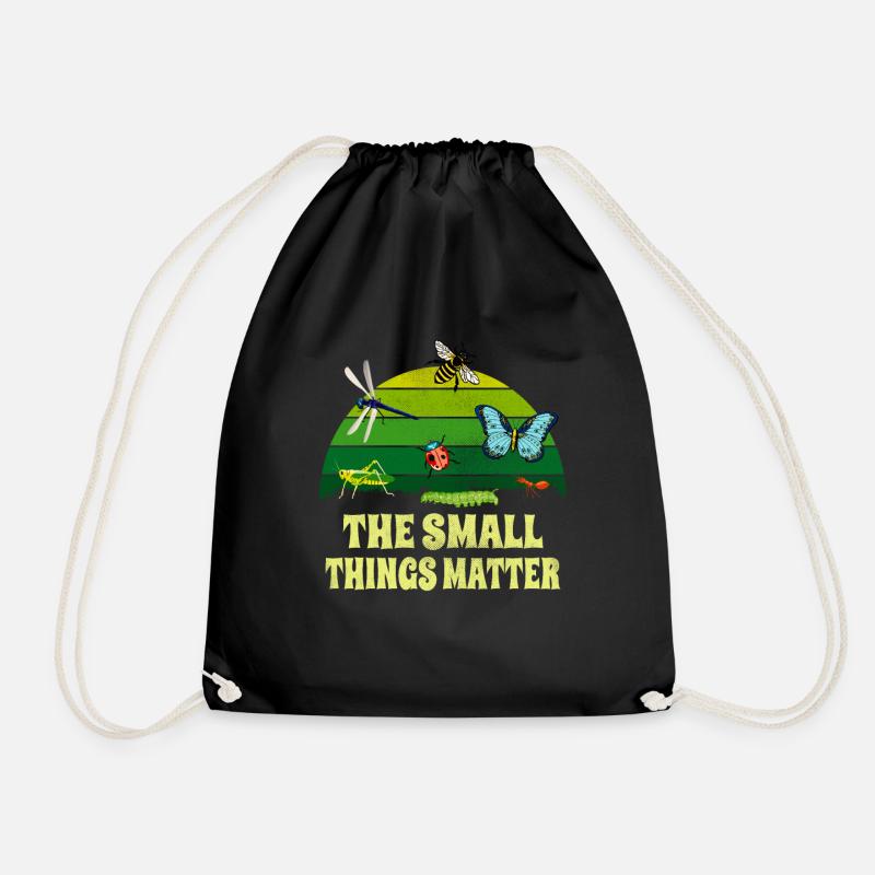 Insects little things are important entomology - Drawstring Bag - black