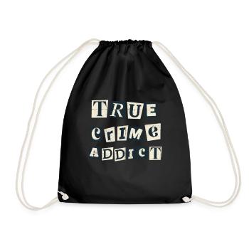 True Crime Junkie Crime Podcast Lover - Sac de sport léger - noir - Devant