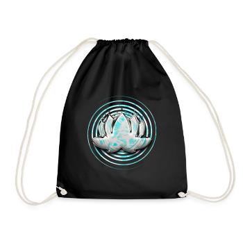 Zen Fleur de Lotus Psychédélique Bouddhiste Spirituel Bouddhiste - Sac de sport léger - noir - Devant