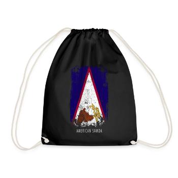 Souvenir avec le drapeau des Samoa américaines - Sac de sport léger - noir - Devant
