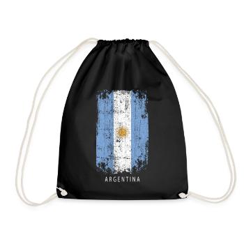 Souvenir avec le drapeau du pays de l’Argentine - Sac de sport léger - noir - Devant