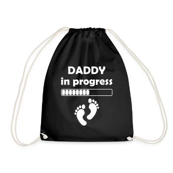 Daddy to be - Daddy In Progress - Drawstring Bag - black - Front