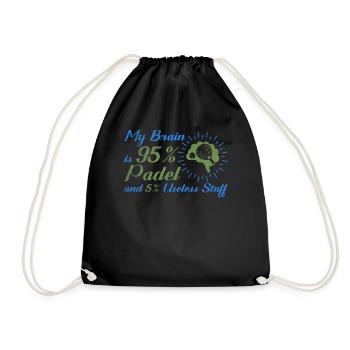 Padel Sport Court Training Padel Players - Drawstring Bag - black - Front