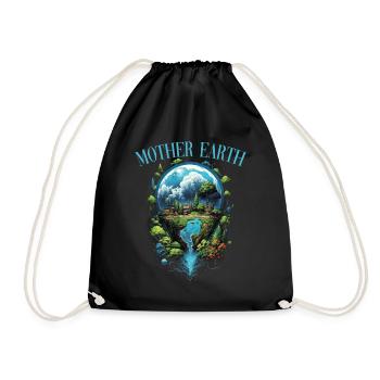 Respektier Muttererde Unseren Planeten Natur - Turnbeutel - Schwarz - Vorne