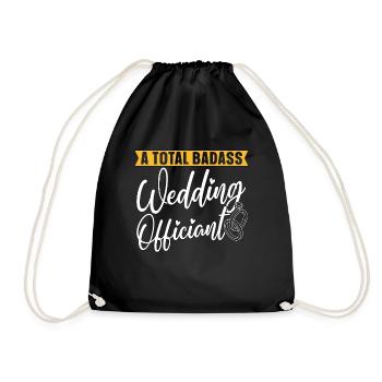 Officiant A Total Badass Wedding Ordained Pastor - Turnbeutel - Schwarz - Vorne