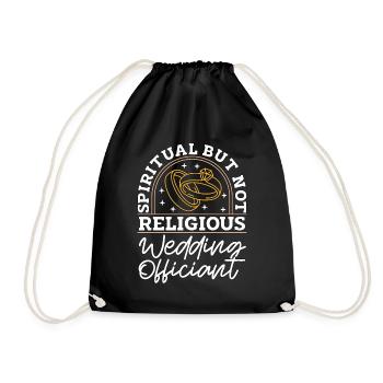 Officiant Spiritual But Not Religious Counselor - Drawstring Bag - black - Front