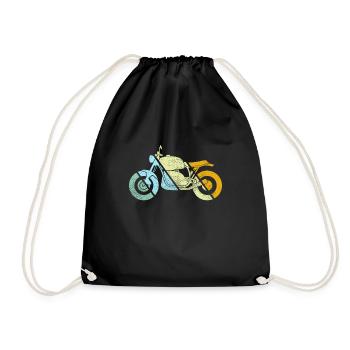Moto Rétro - Sac de sport léger - noir - Devant