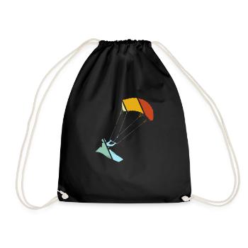 Kite surf Rétro - Sac de sport léger - noir - Devant