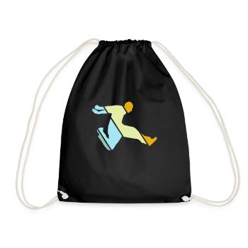 Parkour Retro - Drawstring Bag - black - Front
