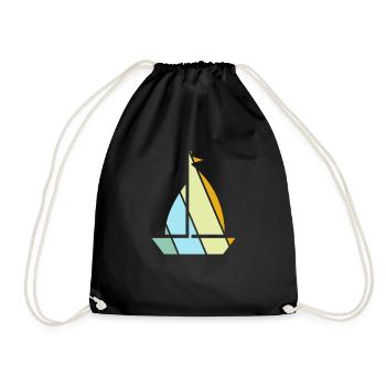 Rétro de la voile - Sac de sport léger - noir - Devant