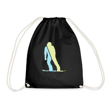 Snowboard Rétro - Sac de sport léger - noir - Devant