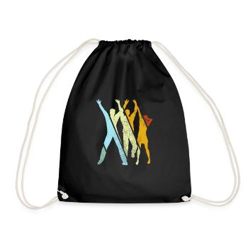 Dancing Retro - Drawstring Bag - black - Front
