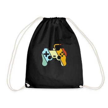 Gaming Retro - Turnbeutel - Schwarz - Vorne