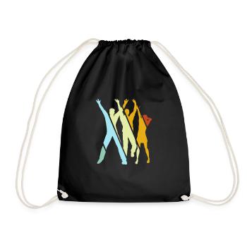 Dancing Retro - Drawstring Bag - black - Front