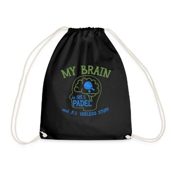 Padel Sport Court Training Padel Players - Drawstring Bag - black - Front