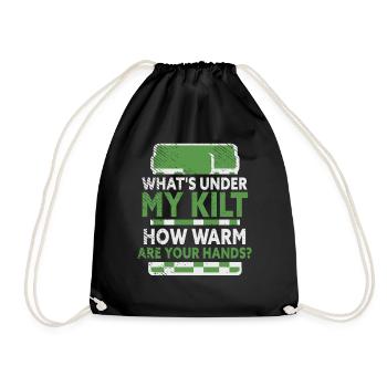 Jeux écossais des Highlands en kilt - Sac de sport léger - noir - Devant