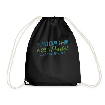 Padel Sport Court Training Padel Players - Drawstring Bag - black - Front