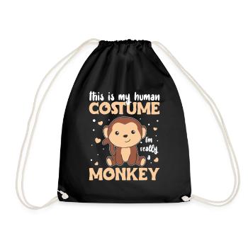 c’est mon costume humain je suis vraiment un singe - Sac de sport léger - noir - Devant