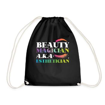 Soins de la peau d’esthéticienne agréée mignonne - Sac de sport léger - noir - Devant