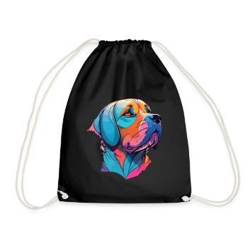 Labrador Dog Pop Art Dog Lover Dogs - Drawstring Bag - black - Front