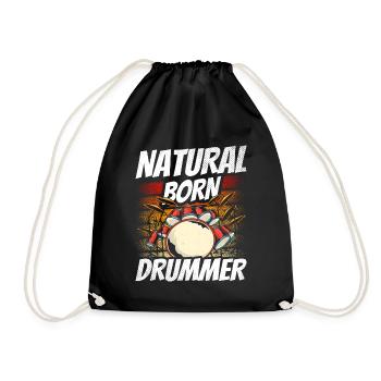 Un batteur né, batteur, batteur, kit de batterie - Sac de sport léger - noir - Devant