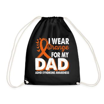 Portez de l’orange pour le - Sac de sport léger - noir - Devant