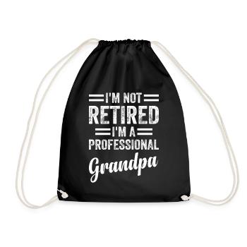 Je ne suis pas à la retraite Je suis un grand-père professionnel - Sac de sport léger - noir - Devant