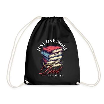 Encore un livre que je promets: Bookworms Design - Sac de sport léger - noir - Devant